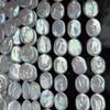 36см Плоская овальная нить жемчуга монеты 12-13x17-19мм Высокий блеск Барочный пресноводный жемчуг Для бохо украшений Материалы для рукоделия