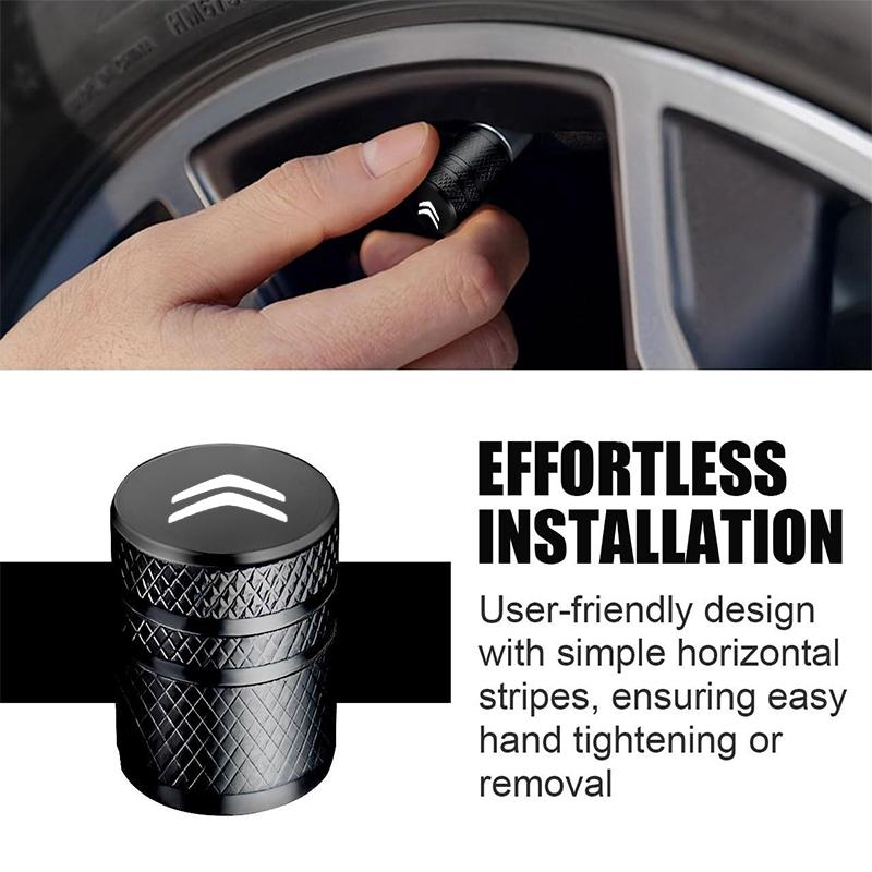 5PCS New Style Metal Alloy Car Wheel Tire Valve Stem Caps For Citroen C4 C3 C5 C1 C2 Berlingo C-Elysee C4-Picasso C4-Aircross