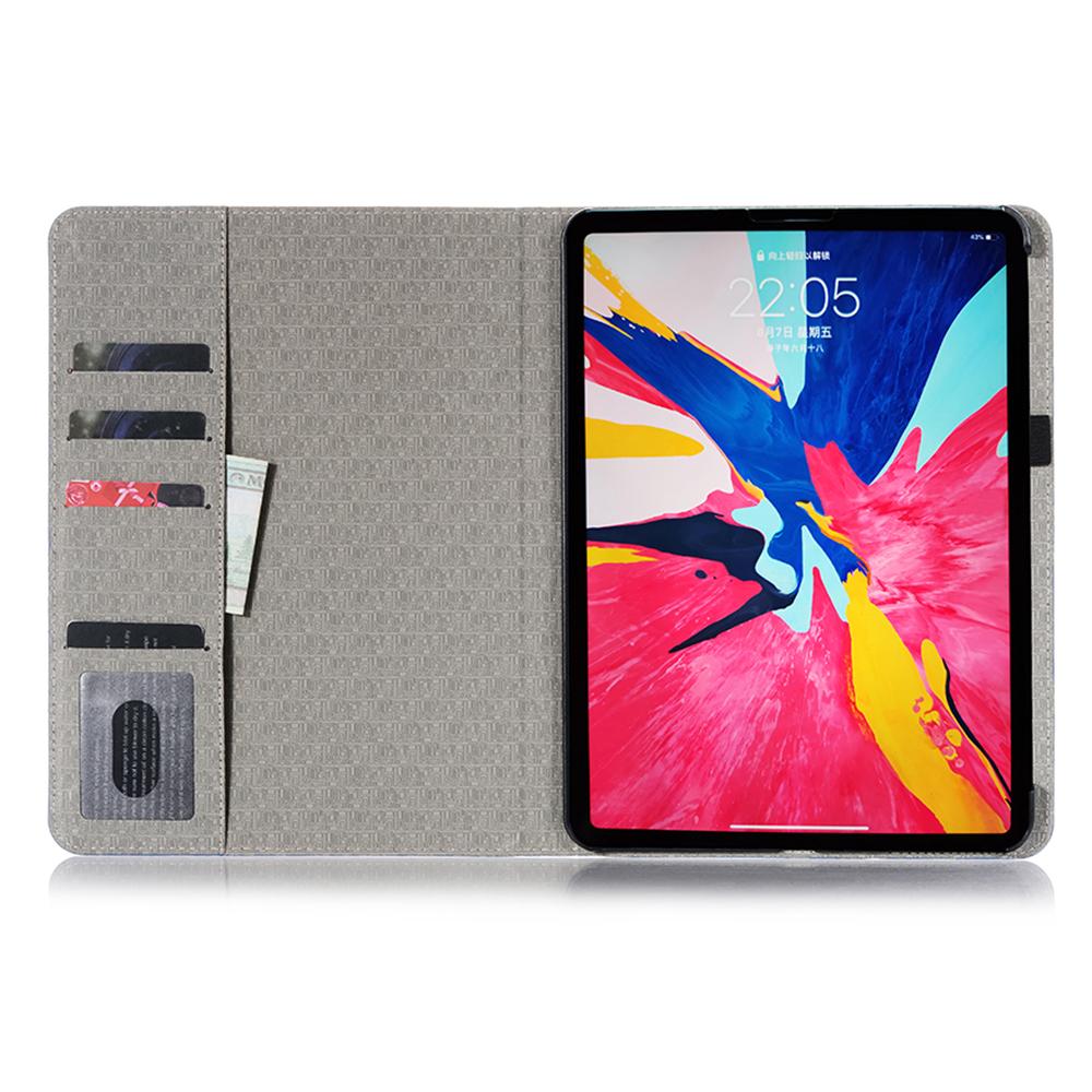 For iPad Pro 11 (2024) Case PU Leather Crocodile Texture Tablet Cover Auto Wake/Sleep