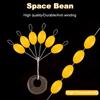 High Concentricity Black Rubber Float Line Stopper Luminous Space Beans Fishing Accessories