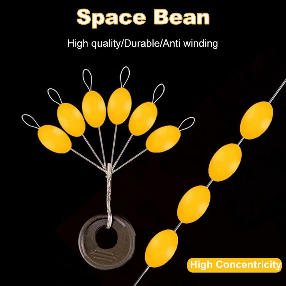 High Concentricity Black Rubber Float Line Stopper Luminous Space Beans Fishing Accessories
