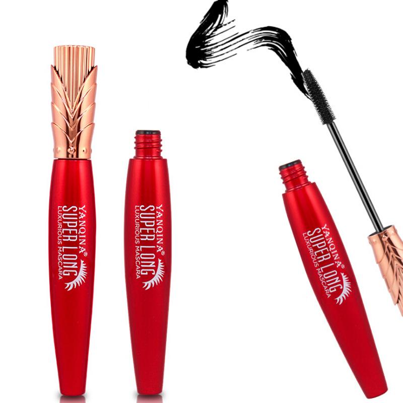 4D Mascara Waterproof Long Eyelashes Extension Silk Fiber Eyelash Black Mascara