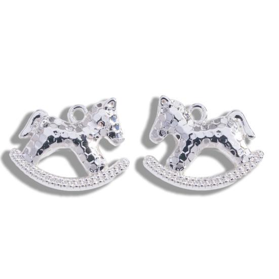 5 шт. Подвеска-шарм из цинкового сплава в виде лошади, Металлическое гальваническое покрытие, Шарм-подвеска в виде лошади, Аксессуары для украшения, DIY брелок, Ювелирные изделия, Серьги, Браслет, Ожерелье, Подвеска