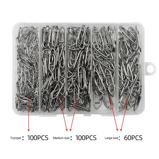 260 шт. Рыболовные скоростные застежки Ржавчиностойкие Высокопрочные Пресноводные Морские Из нержавеющей стали Скоростная застежка Быстросъемный соединитель Снасть