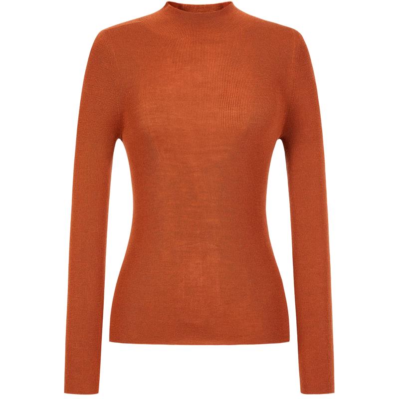 JOOZE ANACO Женский бесшовный трикотажный топ-базовый слой из 100% шерсти, машинная стирка