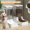 Automatic Pet Feeder Large Capacity 3.3L Pet Water Fountain 1.3kg Dog Food Feeding Bowl Plastic Pet Water Food Dispenser for Cats Dogs
