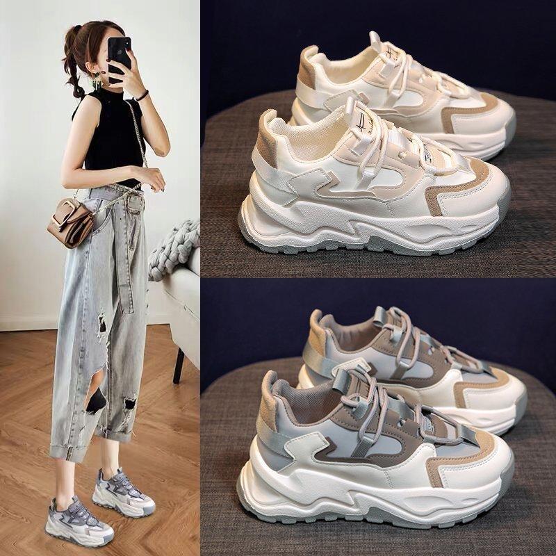 Обувь женская дышащая новая трендовая осенняя модель белая обувь 2024 кроссовки в стиле пэчворк женская спортивная обувь Zapatillas De Deporte
