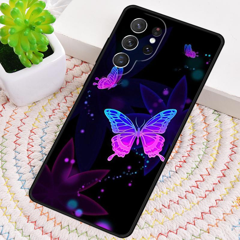 КРАСИВЫЕ НЕОНОВЫЕ БЛЕСТЯЩИЕ БАБОЧКИ Чехол для телефона Samsung Galaxy note 10 pro S26 S25 S24 S23 S22 Ultra Plus S21 FE S20