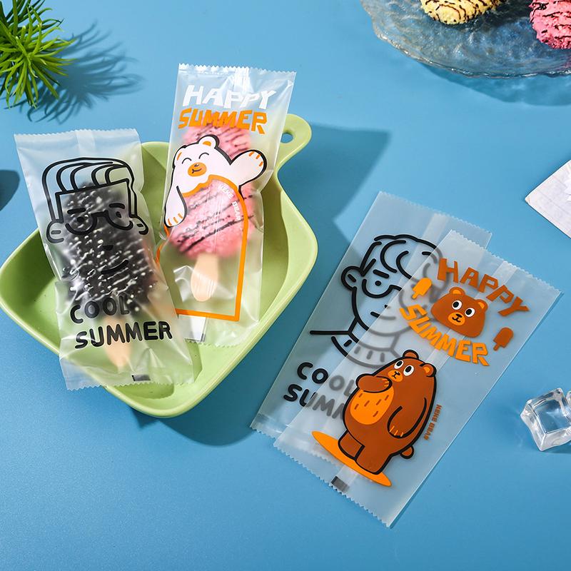 100 шт. Одноразовые пакеты для фруктового льда, толстые, для замороженных фруктовых льдов, пакеты для упаковки конфет и продуктов питания, для ручного приготовления мороженого
