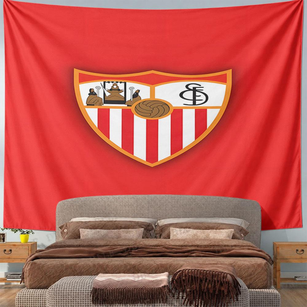 Red Shield with Crown and Striped Design Pattern Wall Hanging Tapestry Decorative Tapestry Home Decor for Bedroom and Living Room