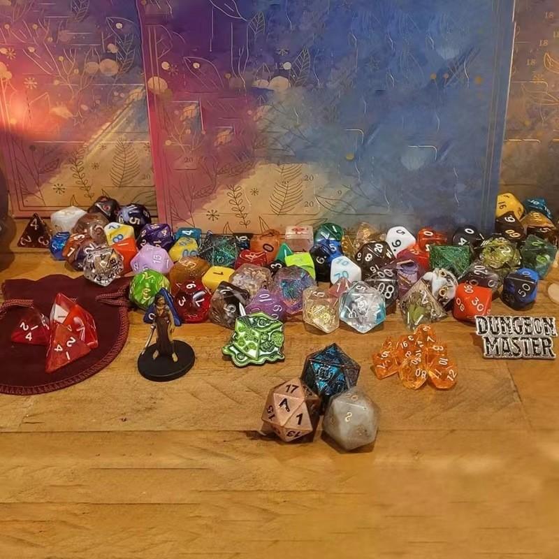 Dice Advent Calendar 2026, D20 Polyhedral Dice Set for Dungeons and Dragons,Collectible Holiday Gift