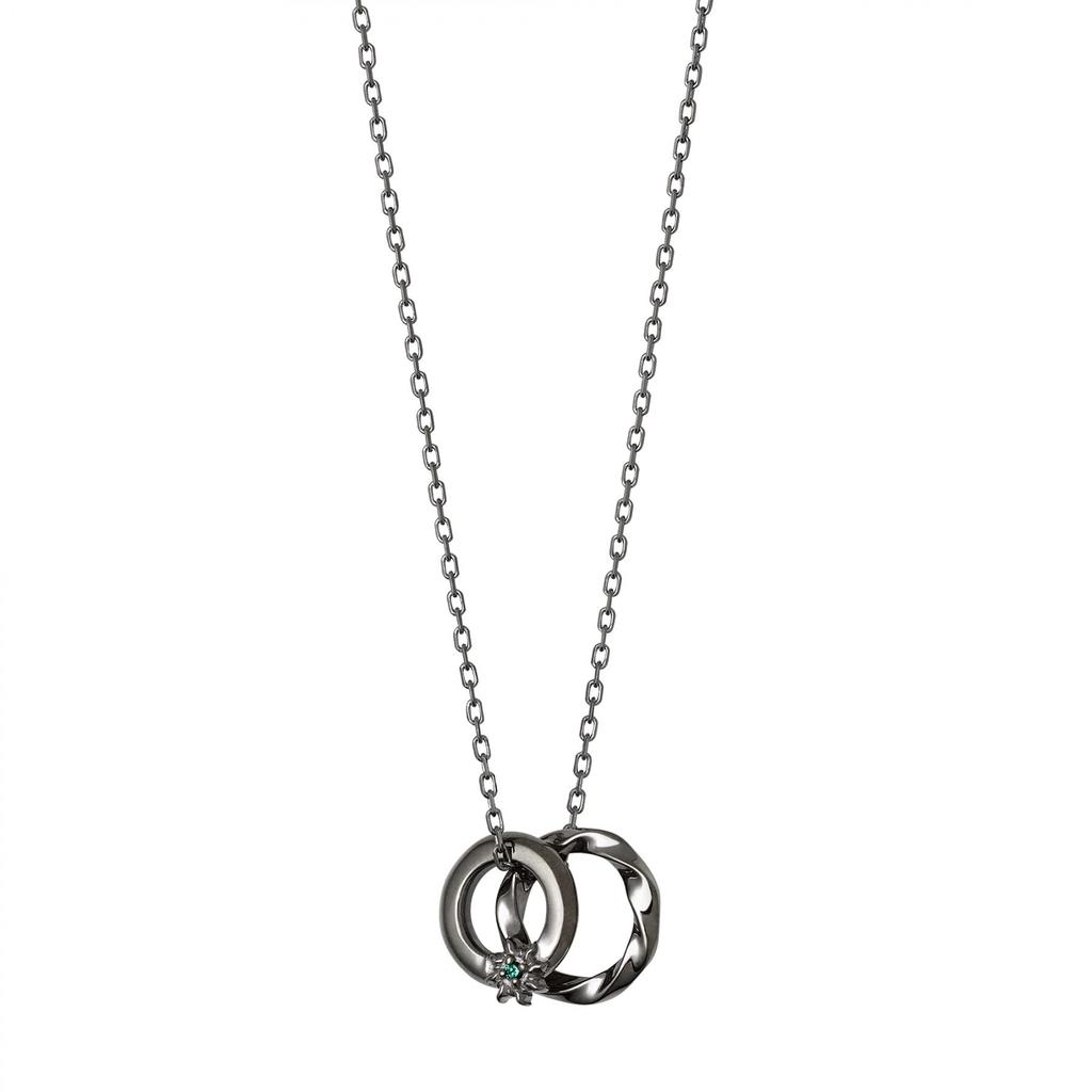 THE KISS Rapunzel On the Tower Disney Princess Rapunzel Silver Pair Necklace [The Kiss] DI-SN2410CB-2411NG [Disney Collection]