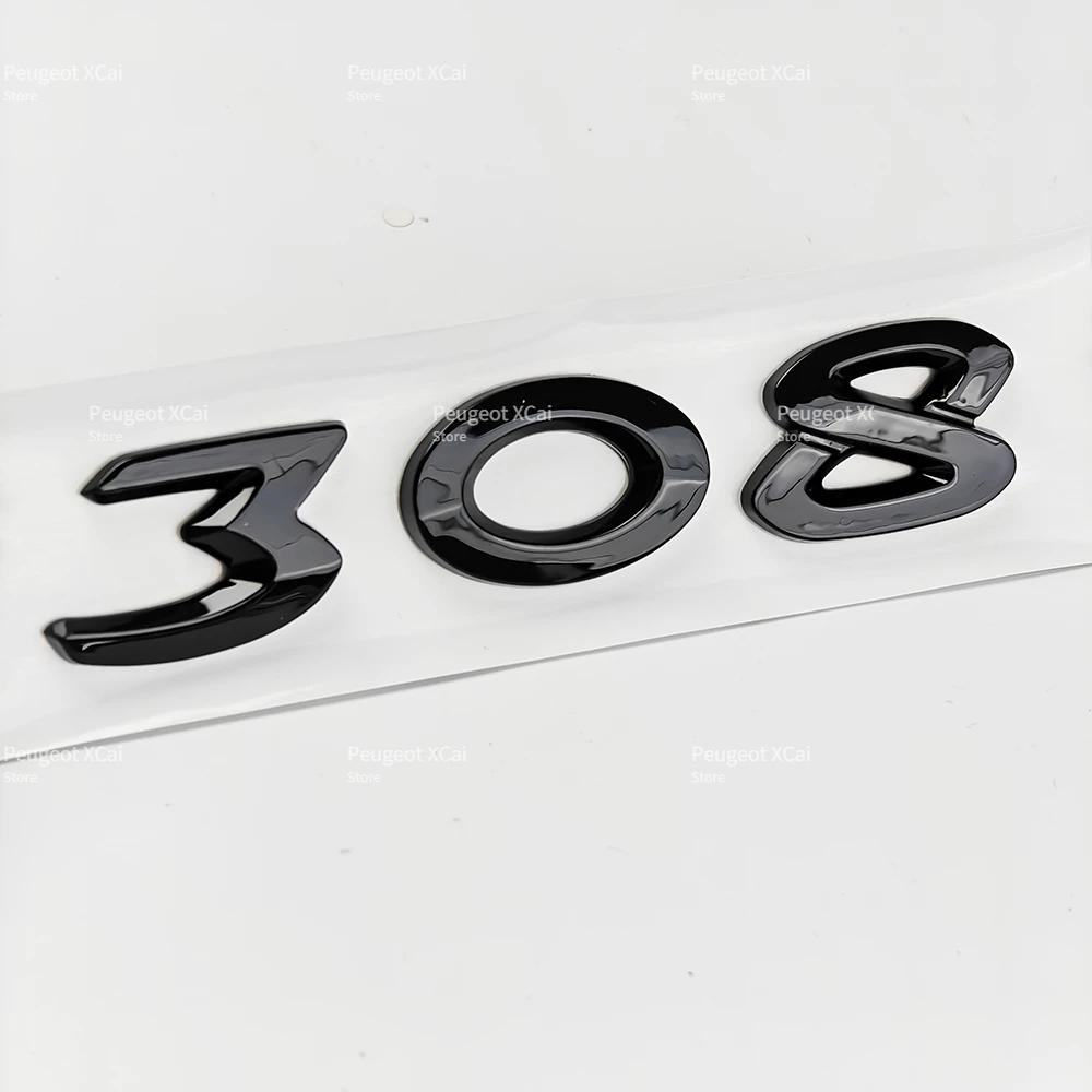Akpsw6 3D ABS Наклейка-значок с номером на задний багажник для Peugeot 206 207 301 307 308 408 508 Автоаксессуары Поставляется с клейкой основой