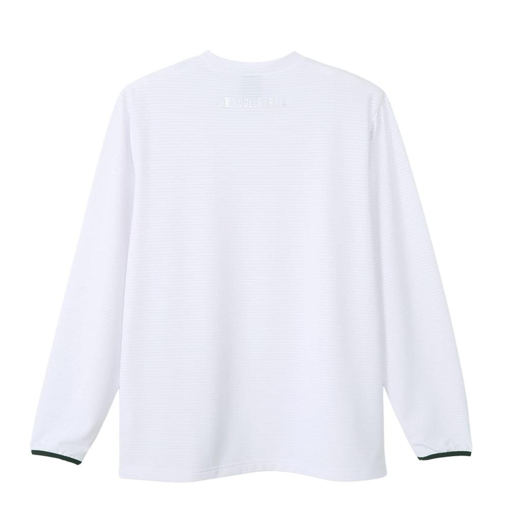 Длинная круглая футболка для волейбола с коротким рукавом и быстрым запахом One Point, белая [Champion], рукав, горловина, сушка, эластичность, антибактериальная, устойчивая,
