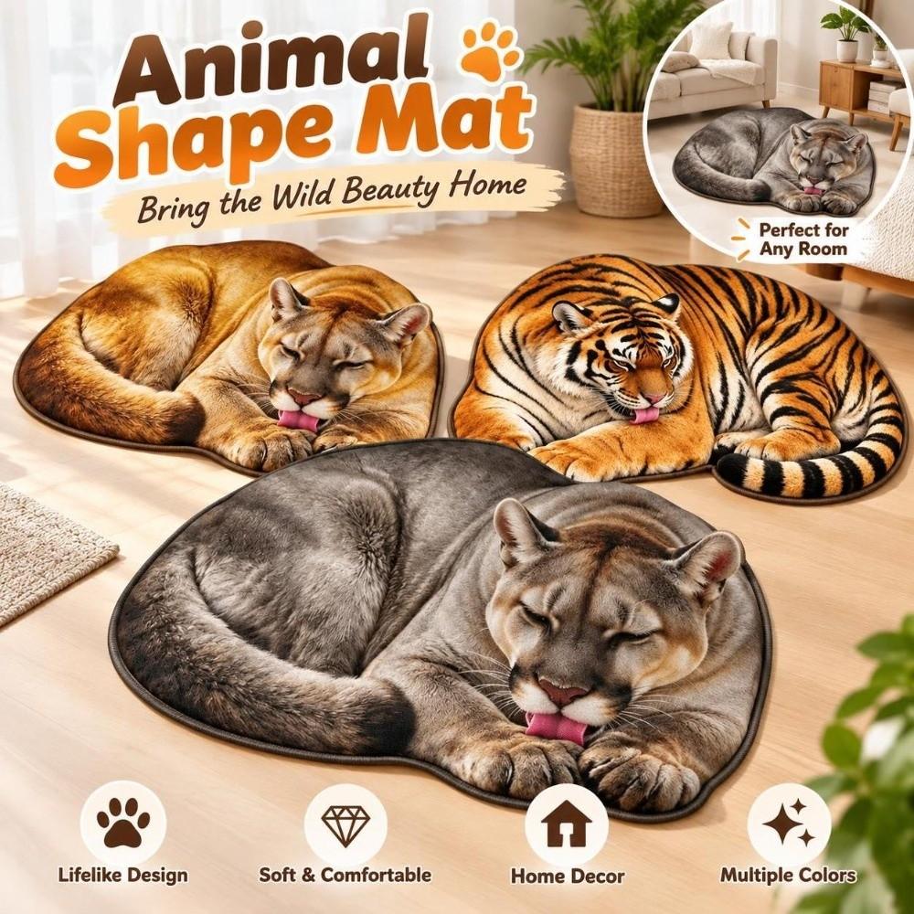 Non Slip Bedside Rug 3D Special-shaped Bath Mat Realistic Bedroom Door Mat Home Decor