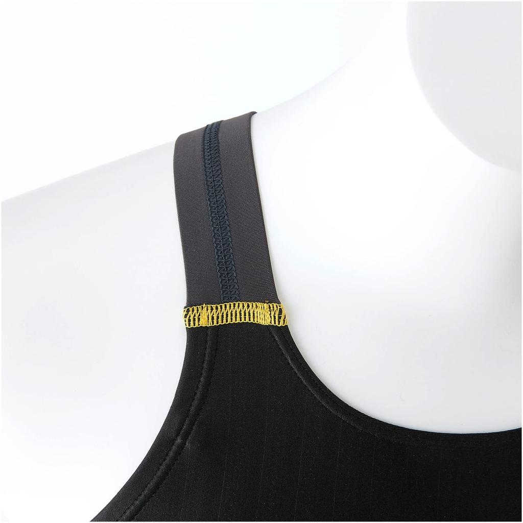 Mizuno Спортивный купальник Stream Ace Competitive Challenge среднего размера M, одобренный FINA для плавания, женский, крой, N2MA2720, (Черный/угольно-серый),