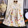 Korean Style Girl Summer Floral A Line Dress With Soft Fabric For Toddler Girls