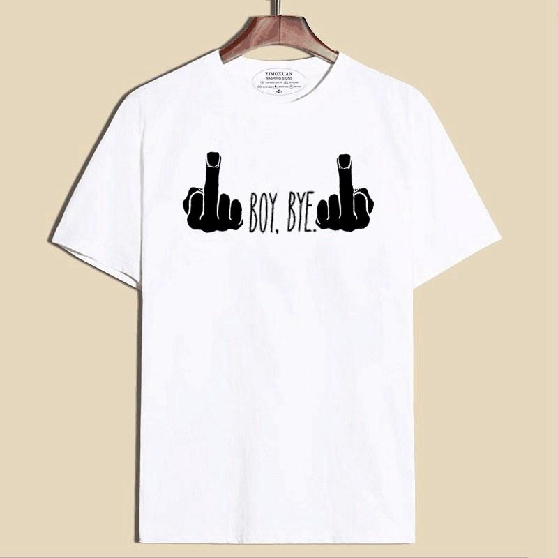 ZIMOXUAN Летняя модная футболка с принтом «BOY.BYE», женская футболка в стиле Харадзюку, хлопковые повседневные топы