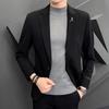 Мужской тонкий костюм корейской версии, красивый трендовый тонкий цельный мужской повседневный маленький пиджак, топ для молодежи