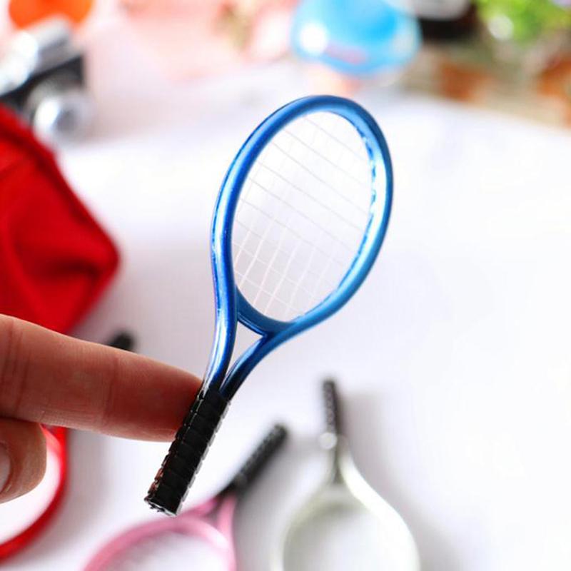 1:6 1:12 Dollhouse Miniature 1Pc Tennis Racket + 1Pc Ball Dolls Accessories