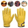 Wear-Resistant Cowhide Work Gloves Leather Workers Work Welding Safety Protection For Garden Sports Motorcycle Driver Gloves