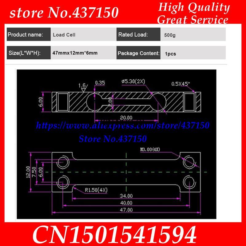 0-100g 200g 300g 500g Capacity Miniature Load Cell Aluminium Alloy Home kitchen electronic scale Weighing Sensor