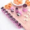12Pcs Fruit Vegetable Cutter Shapes Set Mini Cookie Cutters Fruit Cookie Pastry Stamps Mold Reusable Food Shape Cutter Kit Kitchen Helper