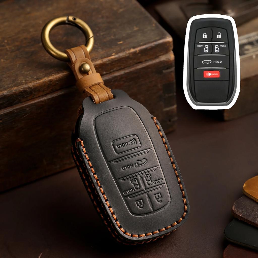Для TOYOTA Sienna RAV4 VENZA Mirai Гибридные Автомобили Alphard PREVIA Voxy Keyless Go Брелок Кожаный Чехол для Автомобильного Ключа Набор Брелков