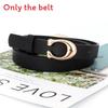 Pu Womens Leather Belt With C Alphabet Buckle Design For Office Casual Wear