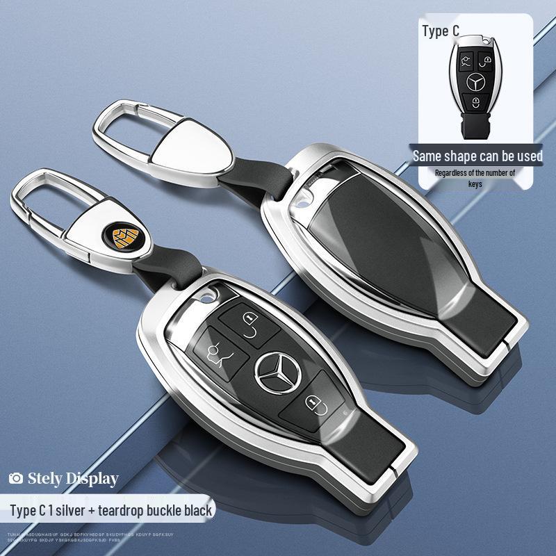 Совместимый чехол для ключа Mercedes-Benz Maybach: Подходит для Maybach класса C 23, C260L, C200L, S400L, S480L с пряжкой.