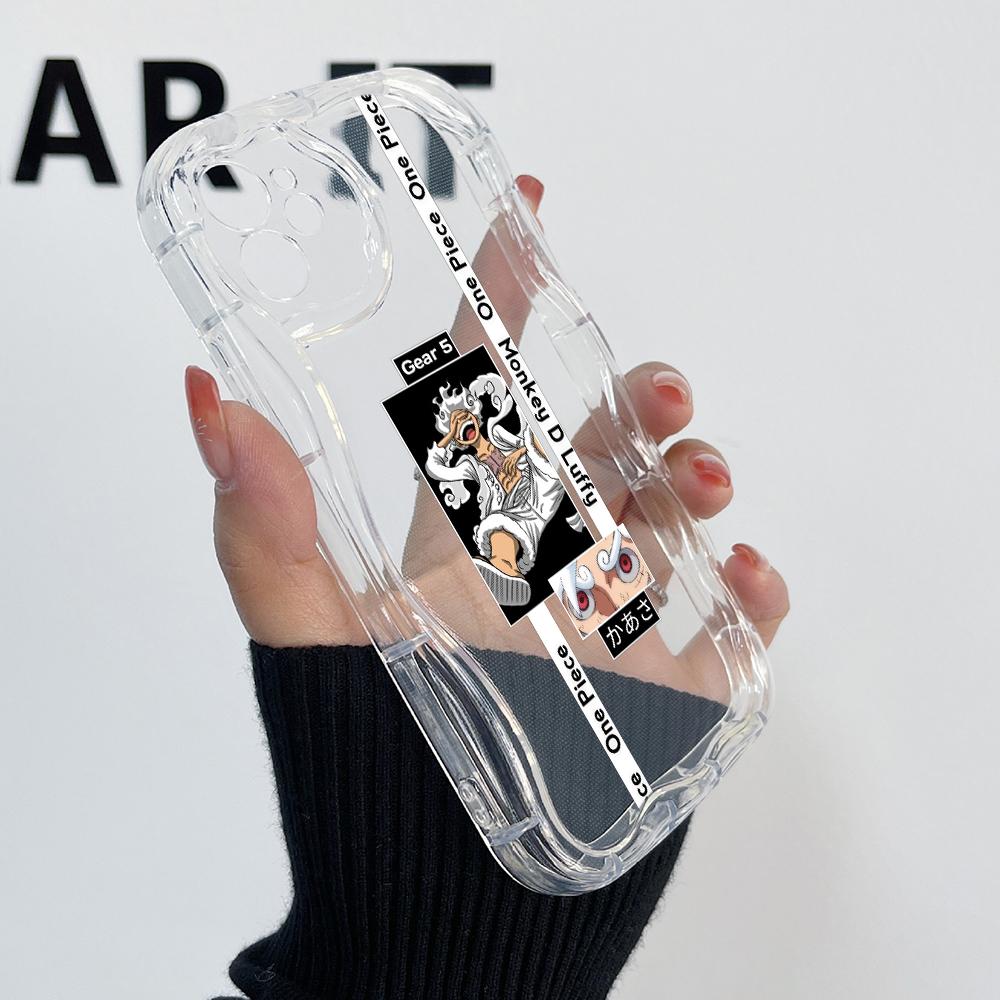 Чехлы для телефонов LZ28 One Piece Luffy Gear 5 Clear Soft Wave для Samsung S24 S23 Ultra S20 FE A54 A14 A52s A51 S10 Huawei Honor 90, защитная задняя крышка