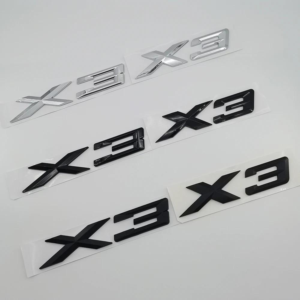 Новая 3D ABS Хромированная Матовая Черная Наклейка-Шильдик с Логотипом X3, Значок-Эмблема на Задний Багажник, Наклейки для BMW F25 E83 G01 M40i, Автоаксессуары tu2
