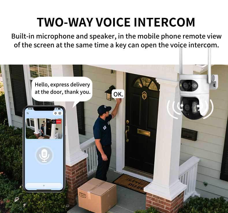 360° Панорамная HD Беспроводная WiFi Камера Домашней Безопасности с Кронштейном