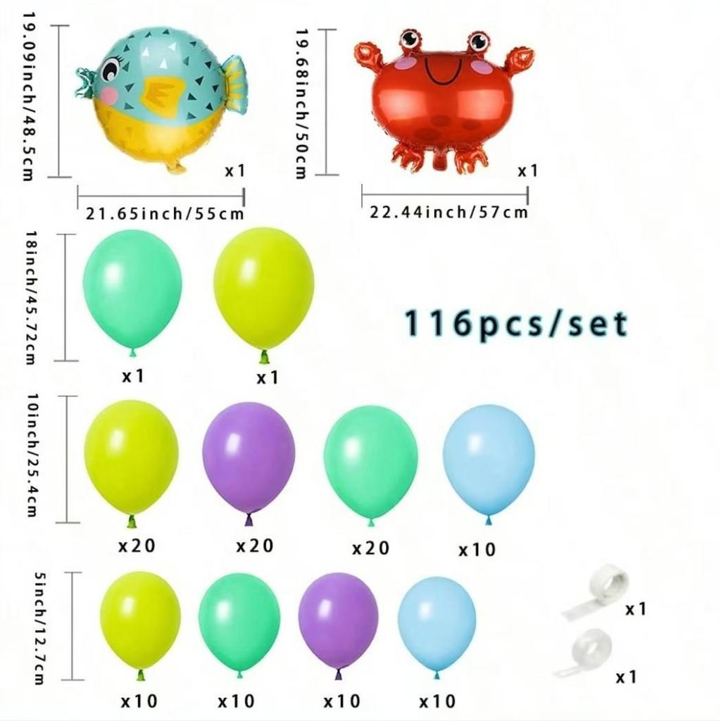 Набор воздушных шаров на тему русалок для детских вечеринок и украшения детских площадок
