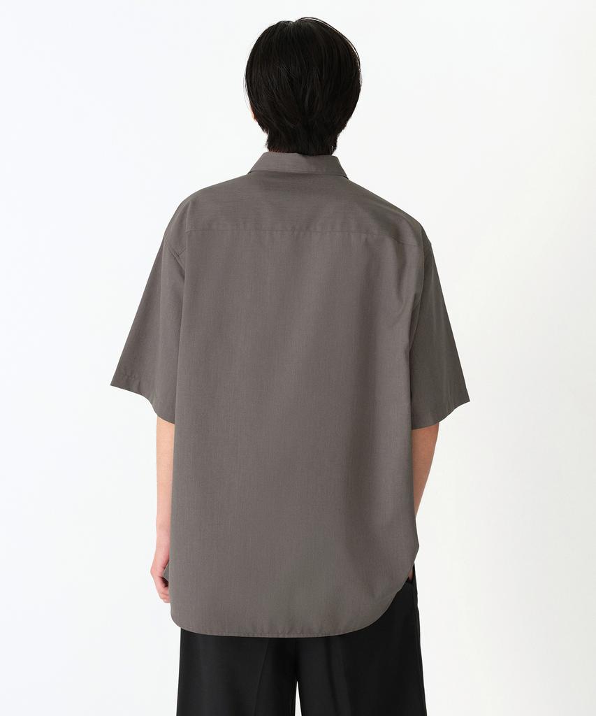 MUSINSA STANDARD Relaxed Wool-Like Short Sleeve Shirt [Taupe]
