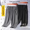 Men's Summer Breathable Plus Size Loose Cropped Sports Pants