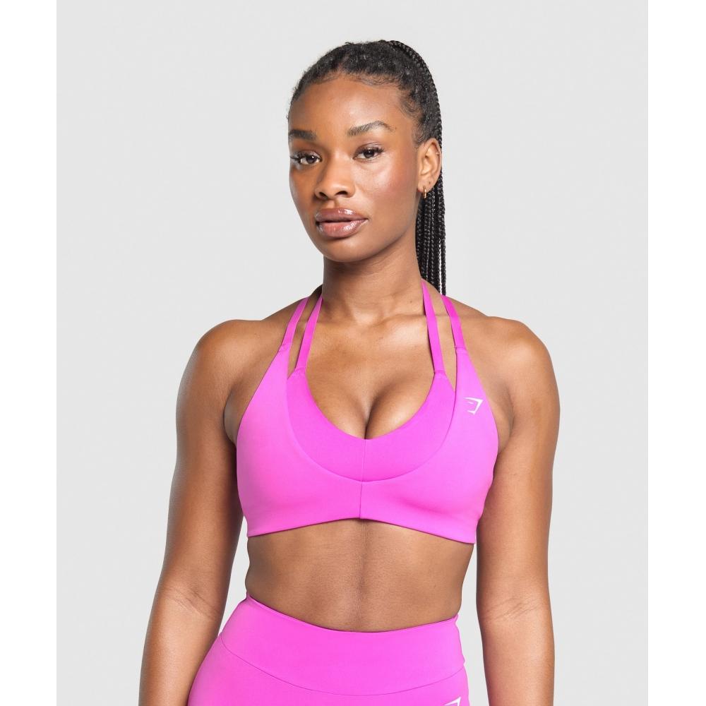 Gymshark Reps T Back спортивный бюстгальтер яркий розовый B3b3d Kcpy