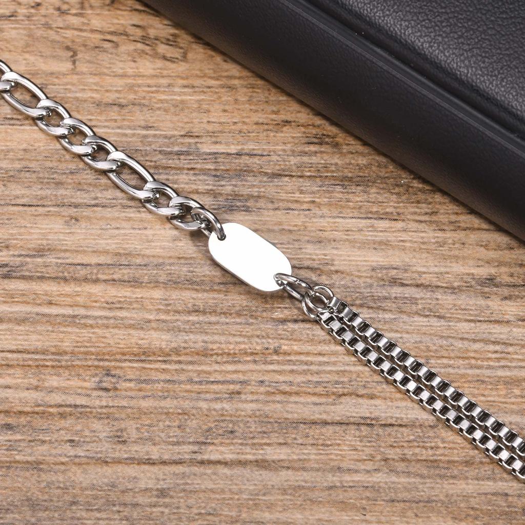 Браслеты-цепочки Never Fade Figaro с двухслойной коробкой, именные, в подарок для него