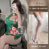 Sexy Large Size Sexy Classical Printing Cheongsam Hollow Small Chest Big Sexy Underwear Uniform Set