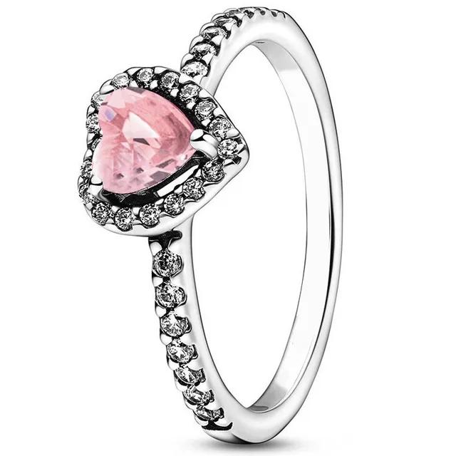 925 Silver Rings Stackable Infinite Heart Flower Crown Trinkets For Women Original Wedding Ring Jewelry Gift