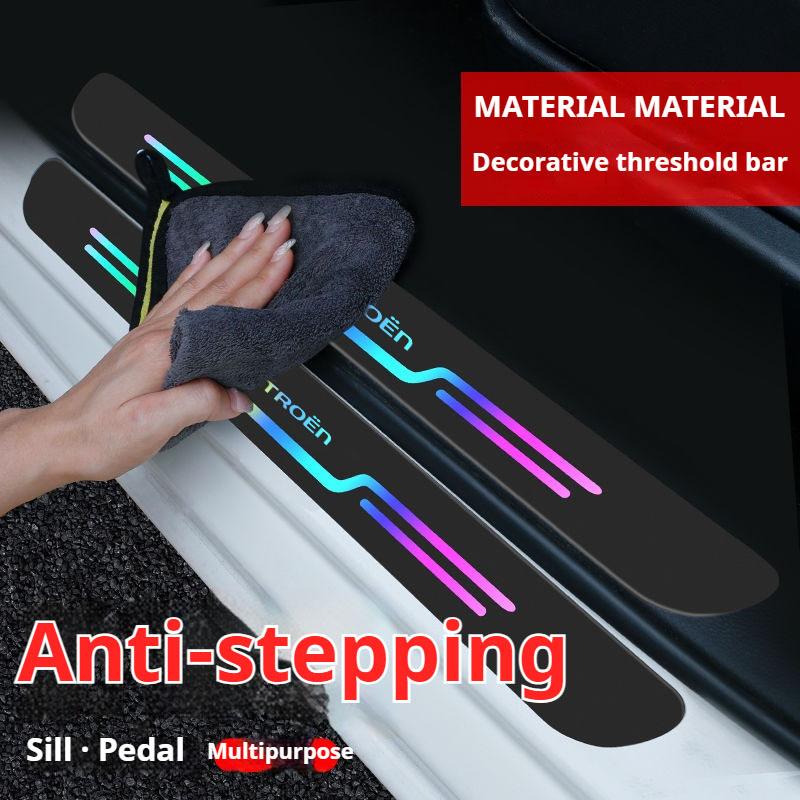 Car Laser Door Sill Anti Scratch Sticker Car Door Threshold Strip For Citroen C4 C3 C5 Aircross C1 Berlingo C-Elysee C4-Picasso aog123