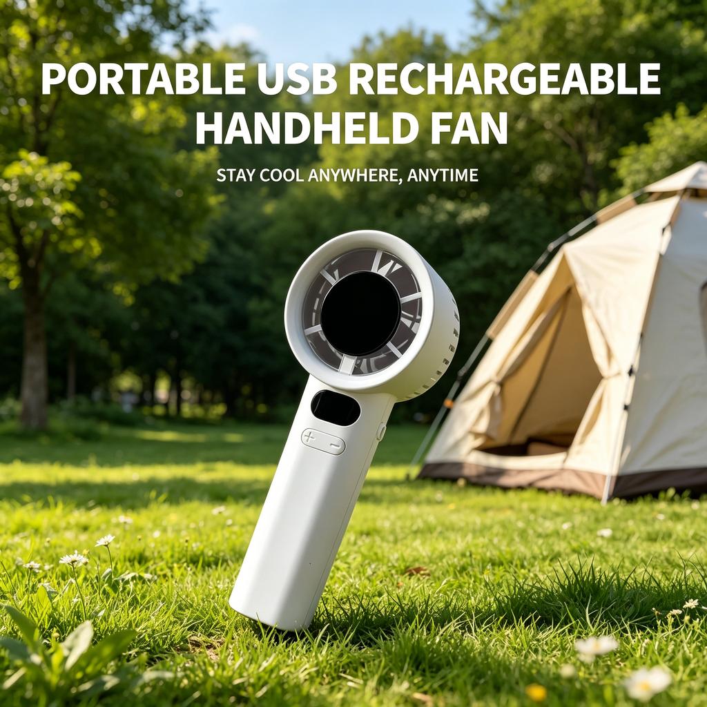 Mini ventilador de mano portátil recargable por USB, ventilador de alta velocidad para escritorio