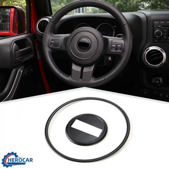 Декоративная накладка на центральную часть рулевого колеса для Jeep Wrangler 11-17 и Grand Cherokee 11-2013