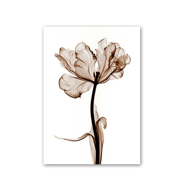 Floral Crystal Boho Beautiful Parrot Tulips Poster Canvas Paintings Wall Art Print For Living Room Bedroom Home Decoration