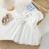 Летнее платье для девочек Детское корейское модное платье с бантом Детское платье принцессы в западном стиле