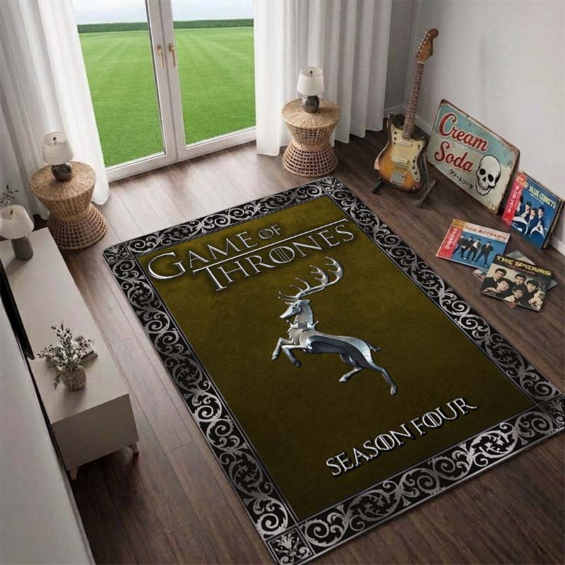 House Targaryen,the Dragon Queen,*Game of Thrones* Rug,Living Room Rug,Floor Mat for Computer Chair, Doormat, Bedside Carpet