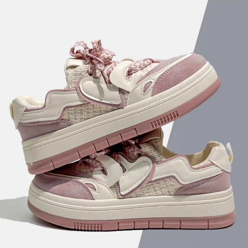 Casual Flat Bottom Board Shoes Running Women Sneakers 2024 New Color Matching All-match Shallow Mouth Womens Shoes Autumntime