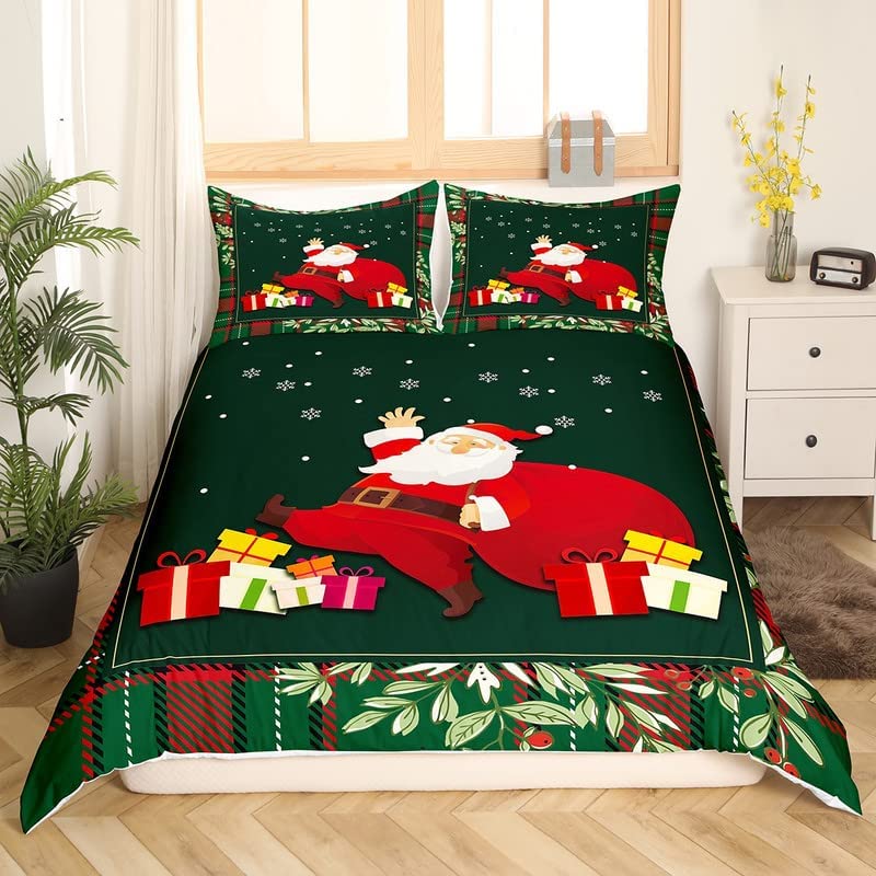 Рождественский комплект пододеяльников King Queen Full Twin Size для детей подростков взрослых комплект постельного белья из полиэстера с наволочкой