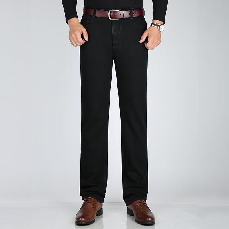 ROMON Мужские зимние джинсы прямого кроя на флисовой подкладке