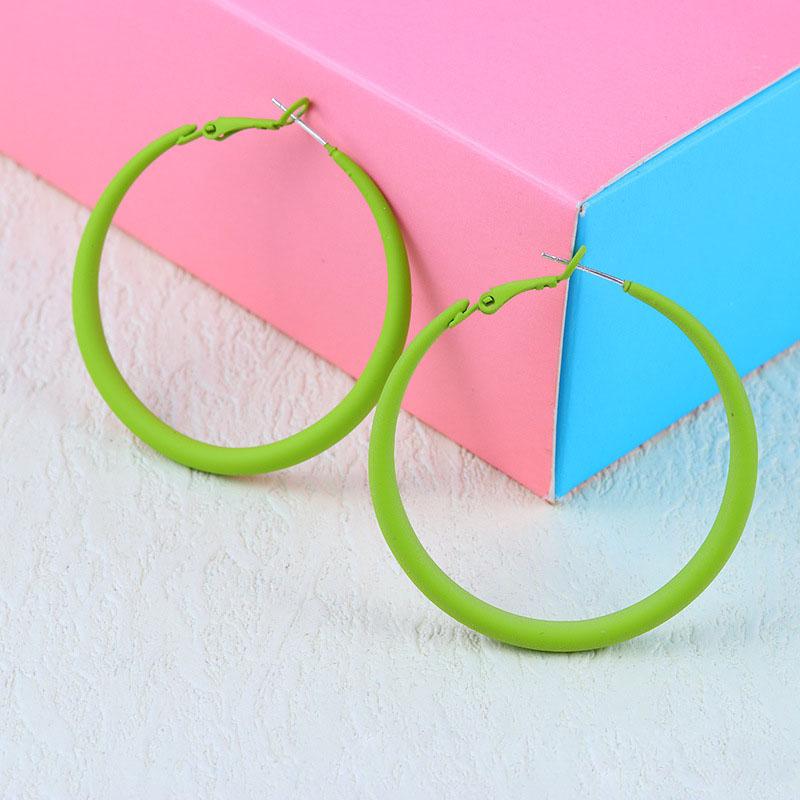 Минималистичные и атмосферные женские серьги, цветные круглые серьги в корейском стиле, модные универсальные обручи, ювелирные изделия